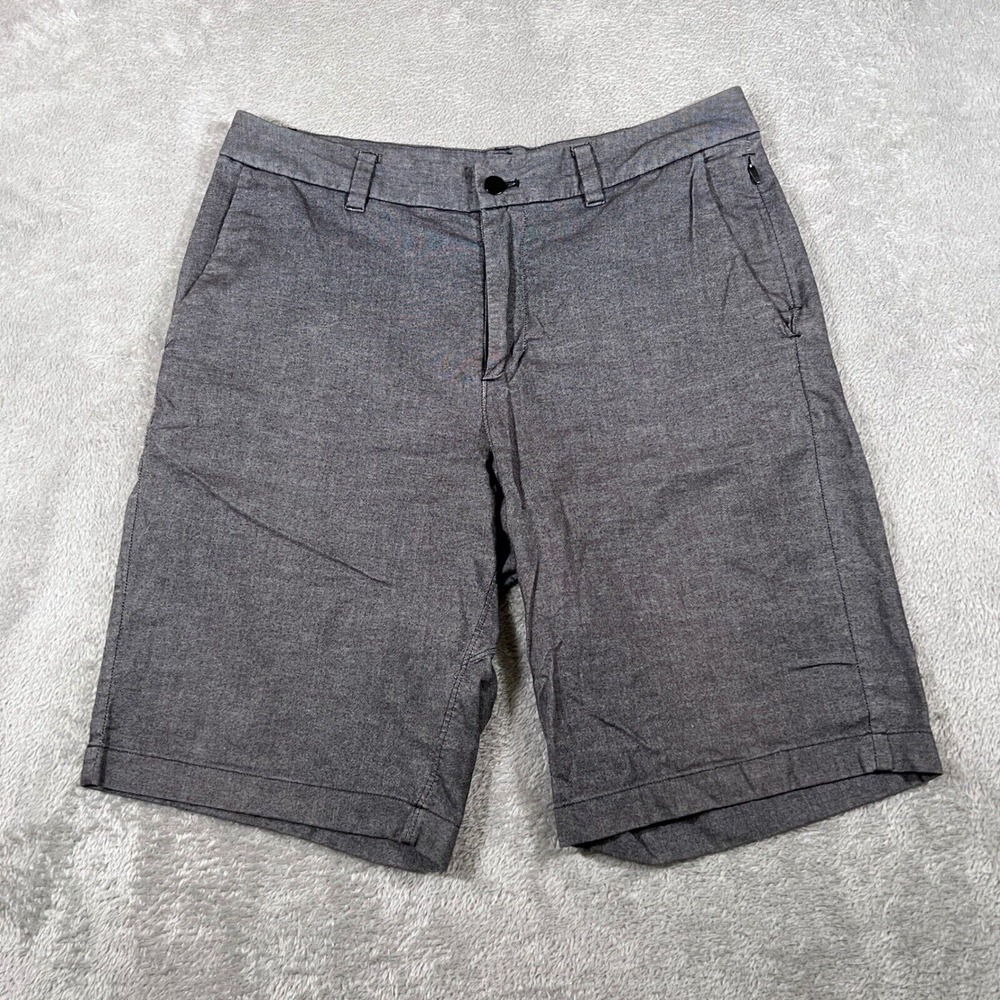 Lululemon Commission Shorts‎ Mens 32 Gray 10" Inseam Woven Oxford